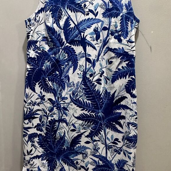 Talbots Floral A-Line Dress 
SATEEN FLOUNCE HEM FLORAL A-LINE DRESS - Picture 5 of 7